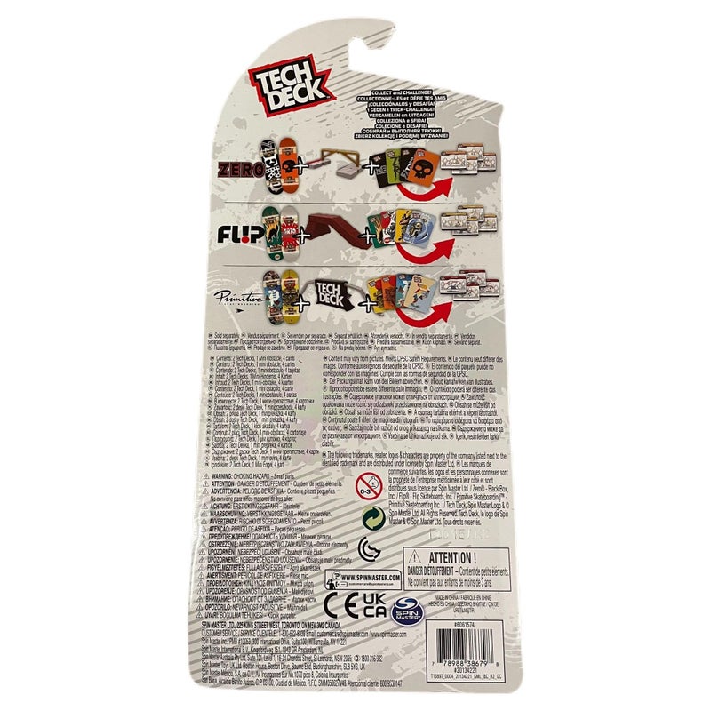 Tech Deck VS Series Sk8shop Mini Skateboard Fingerboard, Obstacle & Challenge Card Set (Flip) - Image 2